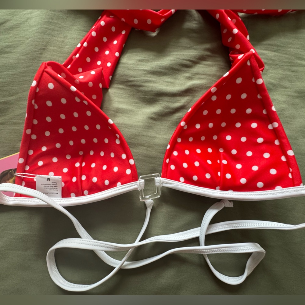Strawberry Milk Mob - Red Polka Dot Bikini Top - Picture 4 of 6